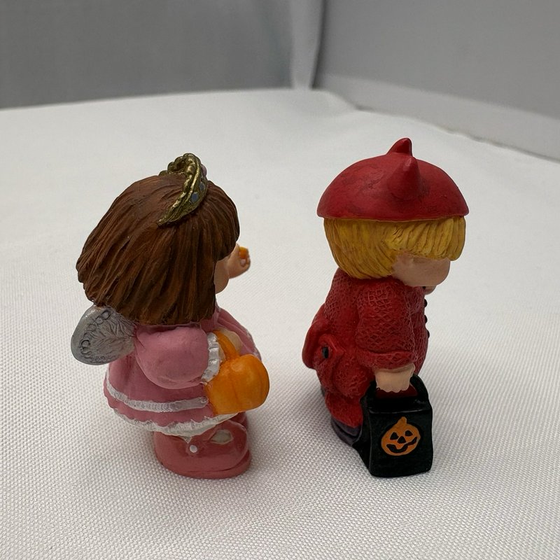 Vintage 1997 Hallmark Merry Miniatures Bashful Visitors Halloween 3 Piece Set