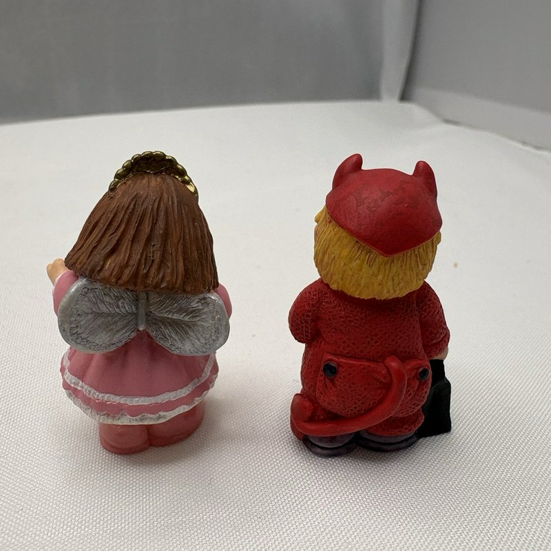 Vintage 1997 Hallmark Merry Miniatures Bashful Visitors Halloween 3 Piece Set