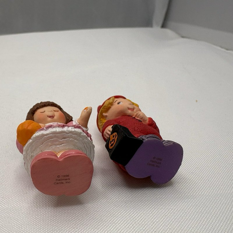 Vintage 1997 Hallmark Merry Miniatures Bashful Visitors Halloween 3 Piece Set
