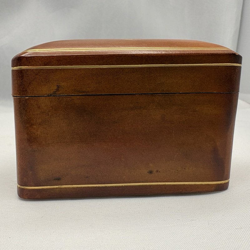 Vintage Florence Italy Genuine Leather Double Deck Playing Card Box Case