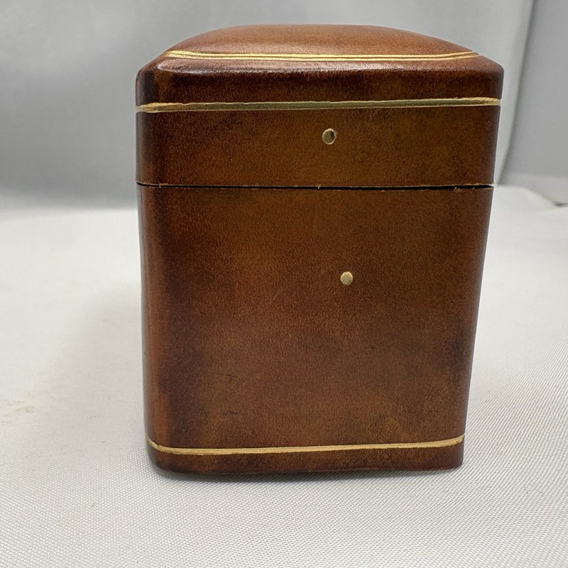 Vintage Florence Italy Genuine Leather Double Deck Playing Card Box Case